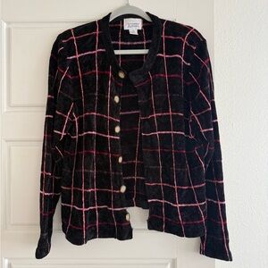 Christopher & Banks Open Front Cardigan Valentine’s Day Size Medium